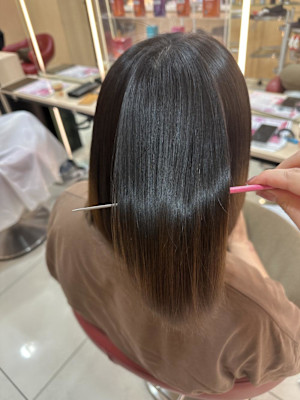 【伊勢原】イルミナカラー+髪質改善で叶える透明感オリーブ