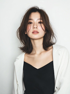 大人女性の韓国風ミディアム