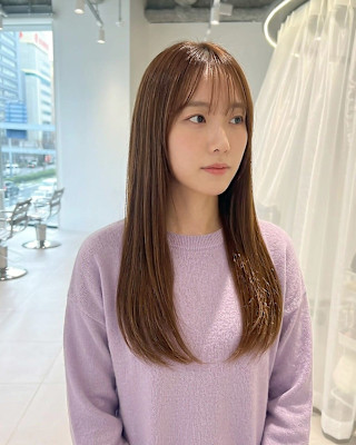 髪質改善ナチュラル韓国艶髪ロング