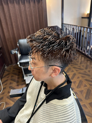 メンズ立体感ローライト×フェード