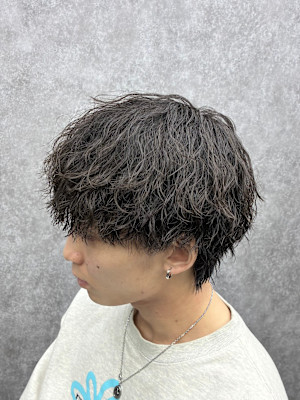 ソフトツイストスパイラルパーマ マッシュスタイル