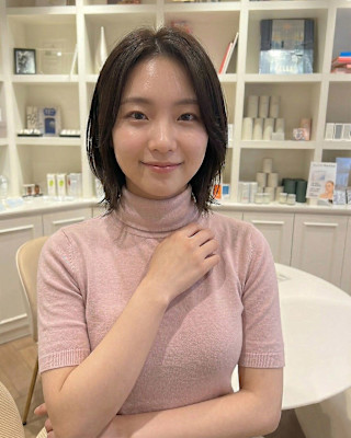 ノーパートがかわいい韓国ナチュラルボブ