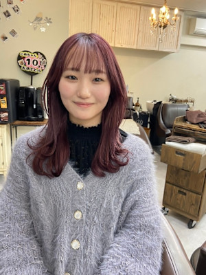 ブリーチで作るビンクブラウン
