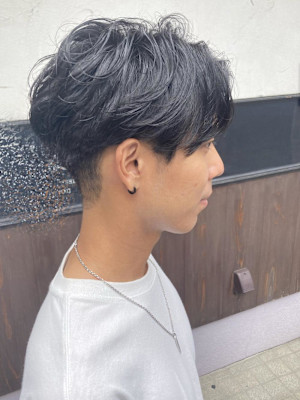 ニュアンスパーマ　センターパート