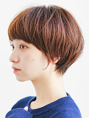 前下がりショート・ボブ/絶壁解消/前髪あり/40代/30代