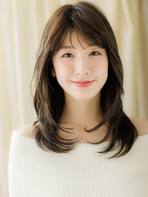 グレージュブラウン大人美人ハッシュレイヤーロング30代40代