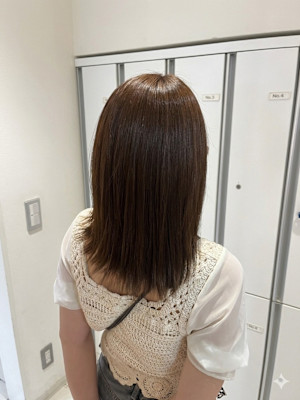 【伊勢原】似合わせレイヤーカット×うる艶ブラウンベージュ