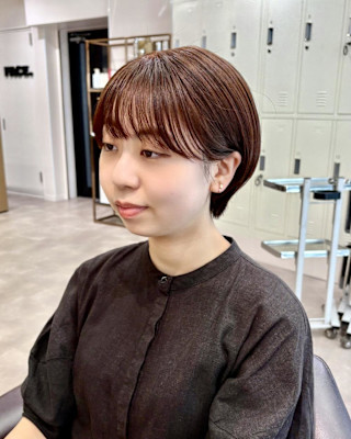大人可愛いショート丸みショートボブ20代30代横浜石川町