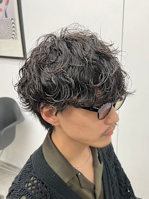 波巻きパーマツイストスパイラルパーマメンズ