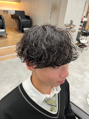 波巻きパーマツイストスパイラルパーマメンズ