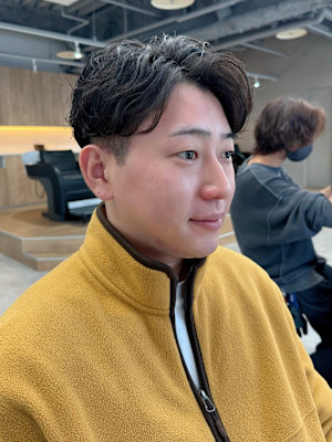 無造作パーマニュアンスパーマ刈り上げ