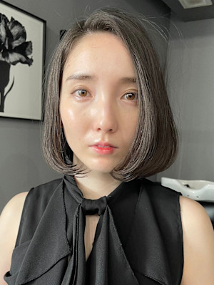 ショート・ボブ/丸顔/前髪あり/絶壁解消/30代/40代