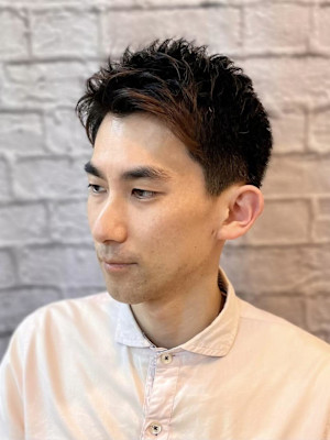夏だ！短くアップバングスタイル！