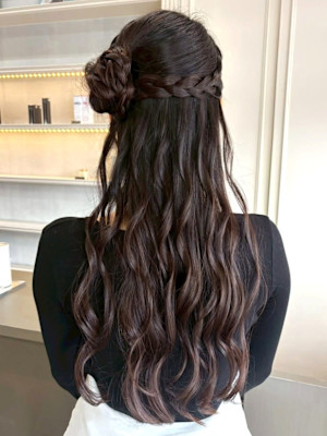 ヘアセット くるみちゃんへア ハーフアップ 編みこみ 20代