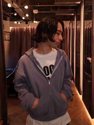 アンニュイなパーマのマッシュボブ