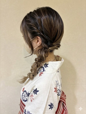 浴衣着付（10種ヘアアレンジサービス）プランのヘアアレンジ5
