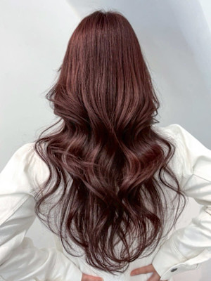 顔周りレイヤー韓国ヘアロングイメチェン_ba587971