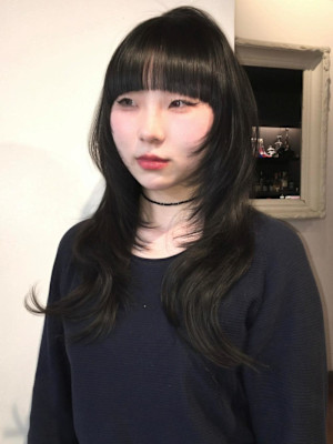 round bangs hash cut 