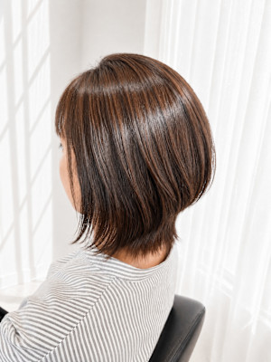 まとまる丸みショート縮毛矯正