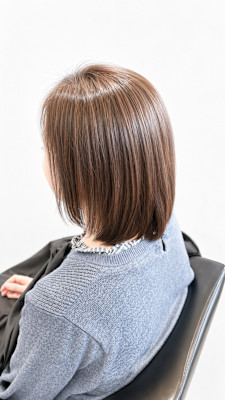 まとまる艶ボブ縮毛矯正