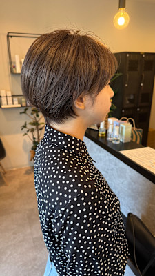 丸みショートカット丸みショートボブスタイルくびれショートヘア
