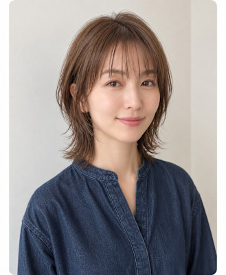 【藤枝エリア】大人可愛い外ハネレイヤーボブ