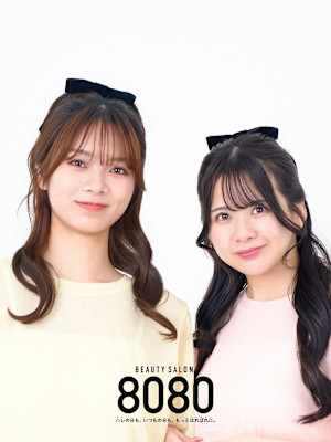 高めハーフアップ（双子ヘアセット）