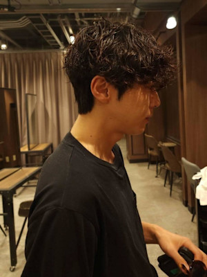 マッシュショート　メンズパーマ
