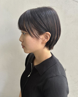ショート×ショートボブ×丸みショート×顔周り×横浜石川町