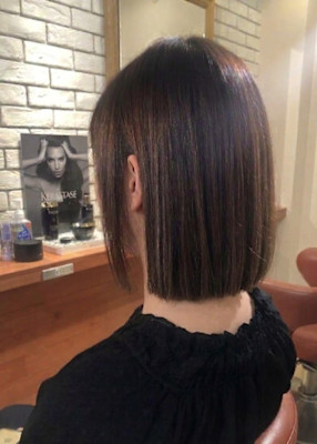 プツッとした毛先が可愛い切りっぱなしボブ【271スタイル】