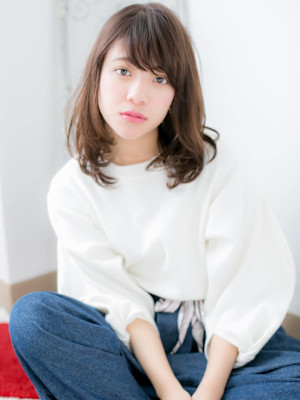 毛先パーマで大人カジュアルボブb