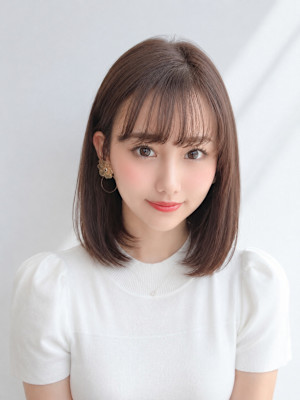 シースルーバング×韓国くびれボブ