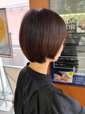 丸みのあるショートボブ