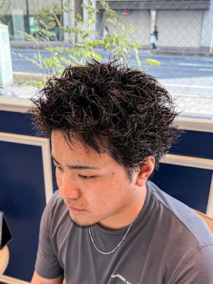 スパイキーパーマ/スパイキーショート/メンズショート