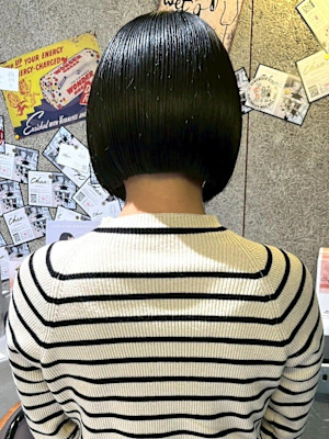 【ChaoMICHI haruya】 切りっぱなしボブ 黒髪
