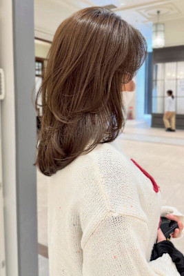 くびれレイヤー×ミルクティーブラウン