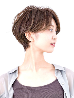 前下がりショート・ボブ/絶壁解消/前髪あり/40代/30代/