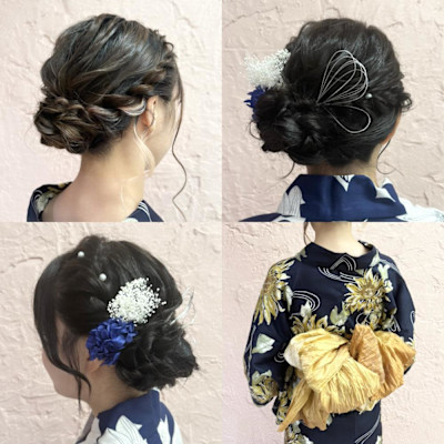浴衣ヘアセット集/浴衣ヘアアレンジ