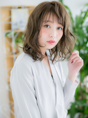 透け感グレージュ×ゆるふわカール♪