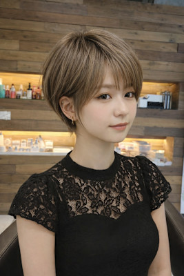 【小田急相模原】ミルクティーベージュくびれショート