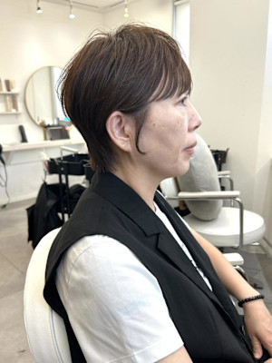 マッシュショートで大人可愛く！