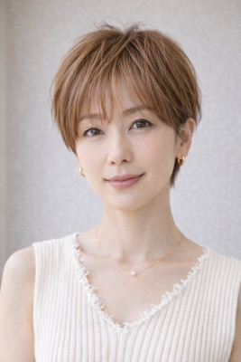 ◇大人40代50代60代ショートボブ丸みショート白髪ぼかし