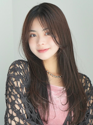 ロングレイヤー/レイヤースタイル/前髪あり/20代/30代