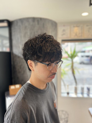 夏前に短く大人ハードパーマ