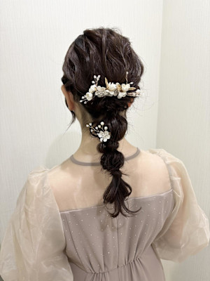 結婚式編み下ろしヘア