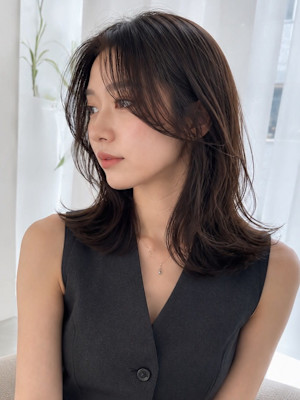 【MICHI 富田店　古作蓮】 ミディアム グレージュ 美髪