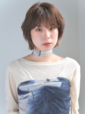 レイヤーショート・ボブ/前髪あり/絶壁解消/20代/30代