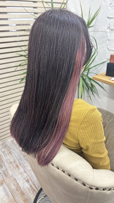 大人かわいい/インナーカラー/パープル