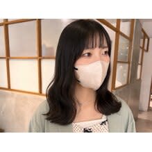 "土橋"大人韓国ヘア暗髪ミディアムヨシンモリヘア◎