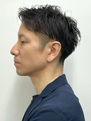 ビジネスパーマ ナチュラルパーマ ツーブロック 30代